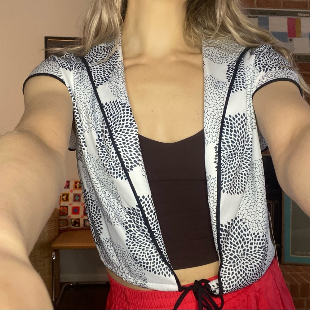 Vintage Deadstock 1970s Kay Windsor Union Made Cropped Bolero Cap Sleeve… - Picture 5 of 16